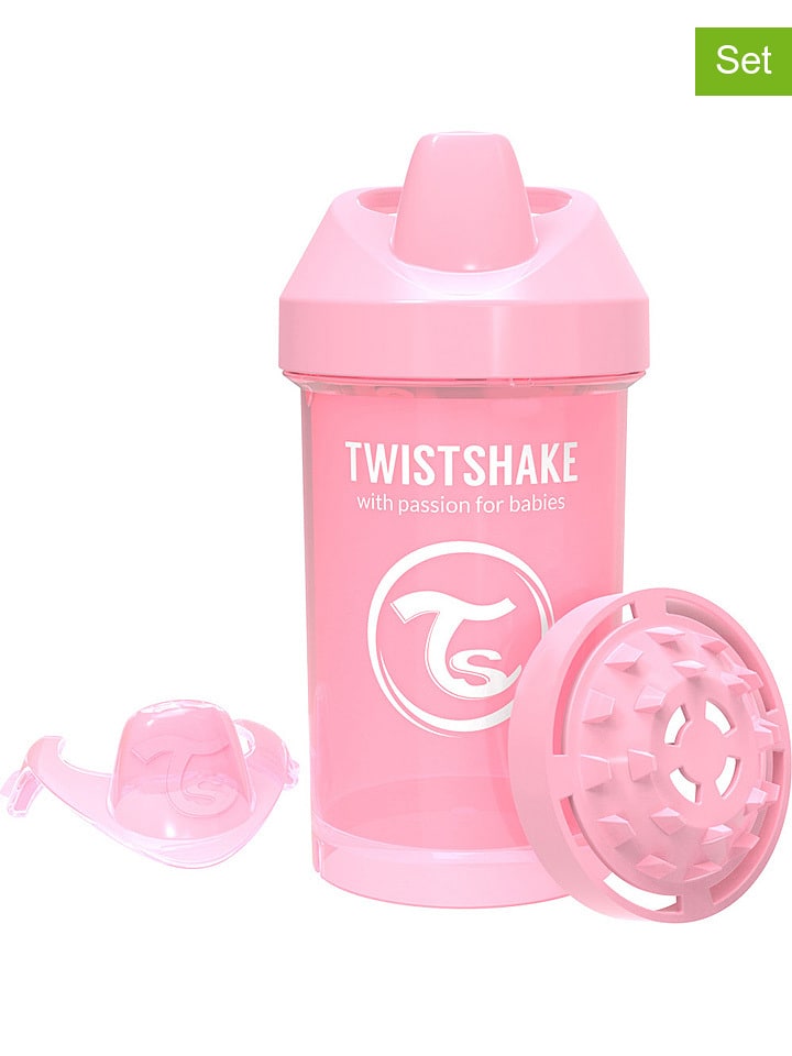Twistshake Butelka w kolorze jasnoróżowym do nauki picia - 300 ml rozmiar: onesize