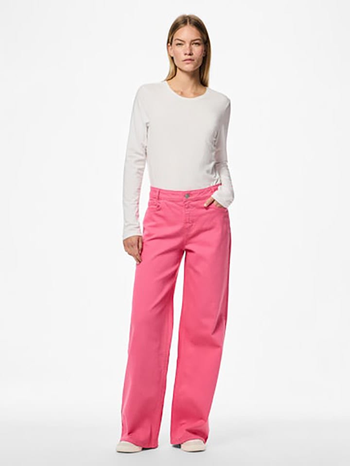 Pieces Dżinsy - Regular fit - w kolorze różowym rozmiar: W25