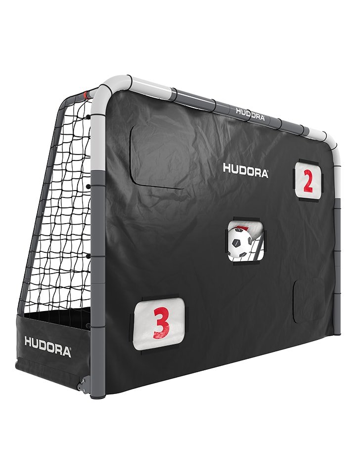 Hudora Bramka do piłki nożnej "RoCo" w kolorze czarnym ze ścianką - 6+ rozmiar: onesize