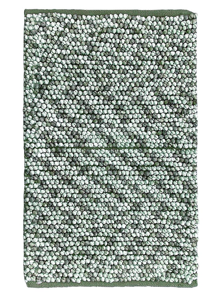 Zo!Home Dywanik łazienkowy "Zola" w kolorze oliwkowo-białym rozmiar: 60x60 cm