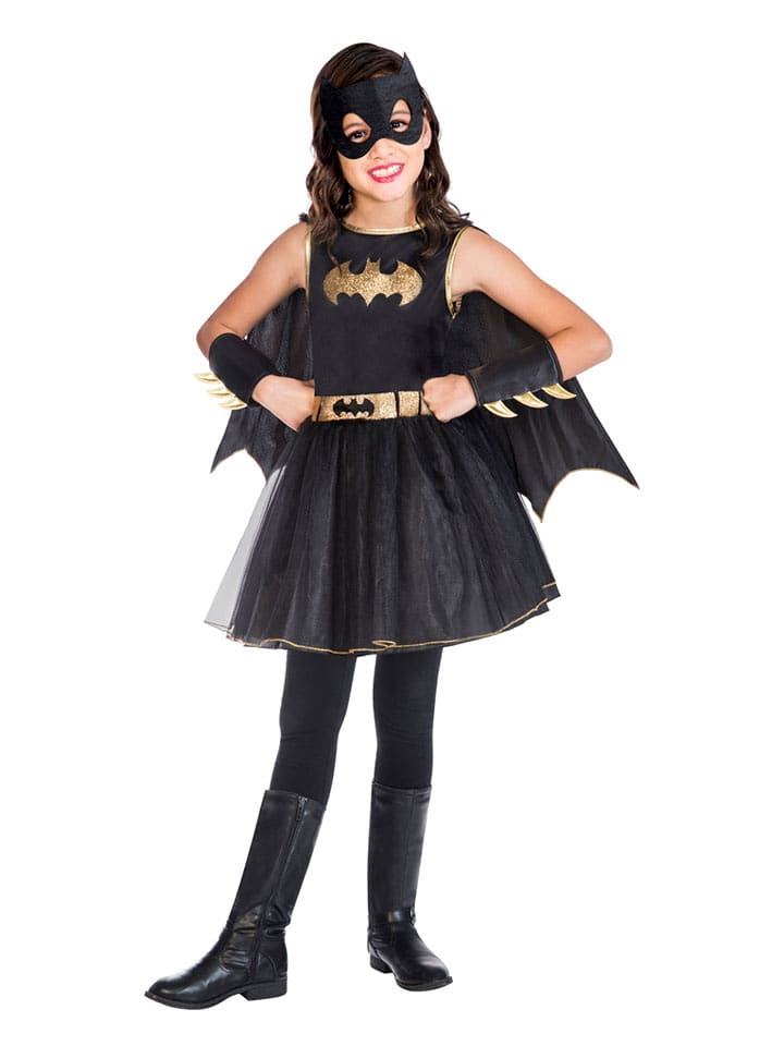 amscan 4-częściowy kostium "Batgirl Black" w kolorze czarnym rozmiar: 128-140