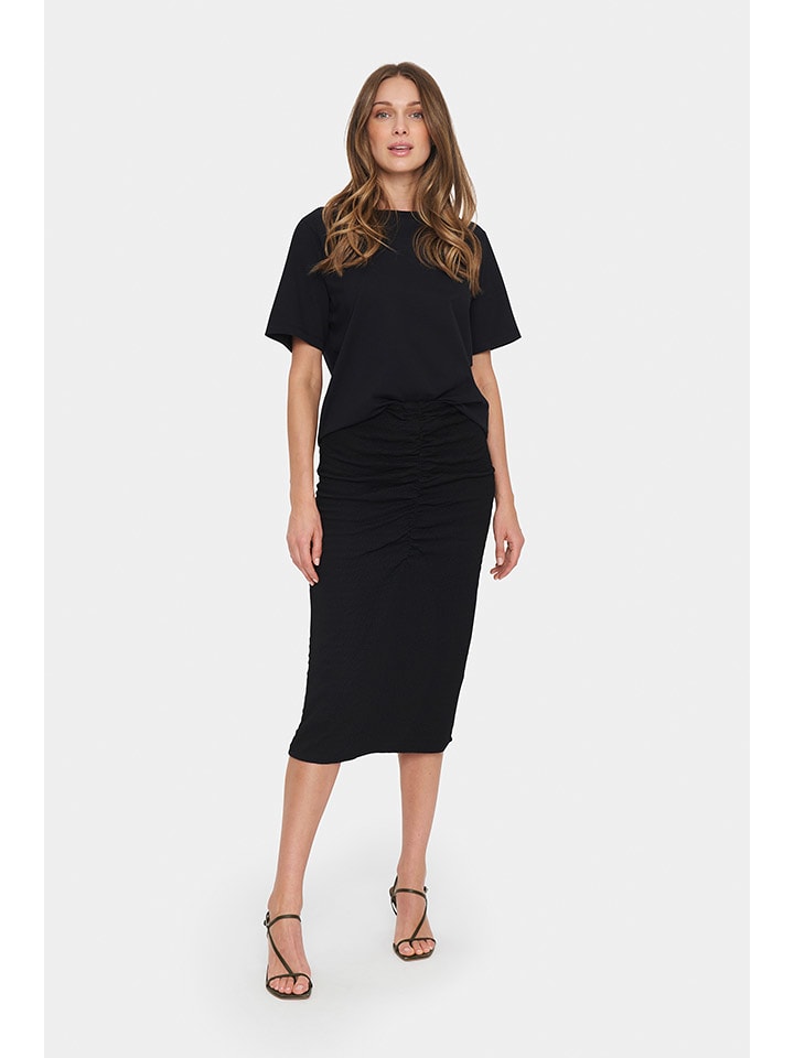 SAINT TROPEZ Spódnica w kolorze czarnym rozmiar: M