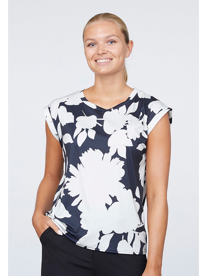 SisterS point Koszulka w kolorze granatowo-białym rozmiar: M