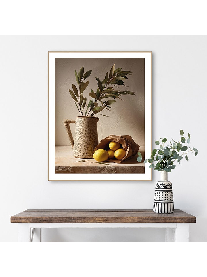 Orangewallz Druk artystyczny "Med Still" w ramce rozmiar: 40x50 cm