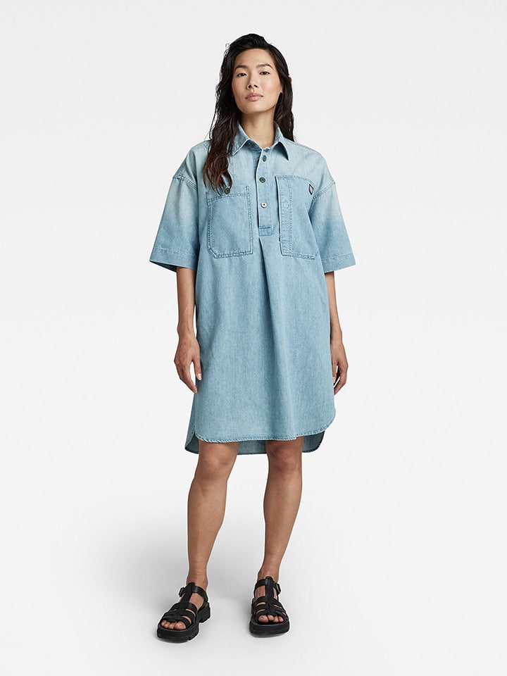 G-Star Sukienka dżinsowa w kolorze błękitnym rozmiar: S