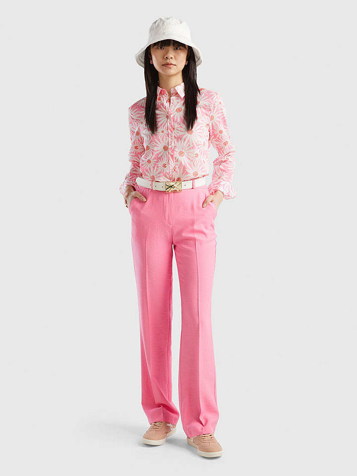 Benetton Spodnie w kolorze jasnoróżowym rozmiar: 38