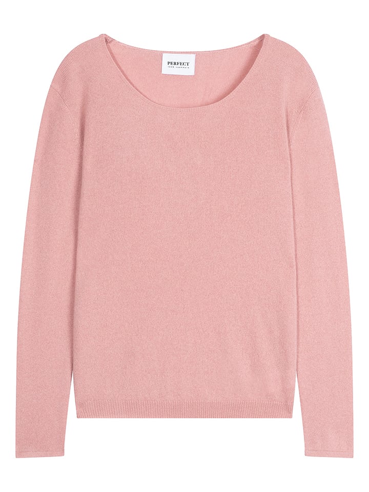 Perfect Cashmere Kaszmirowy sweter "Lindsay" w kolorze jasnoróżowym rozmiar: L