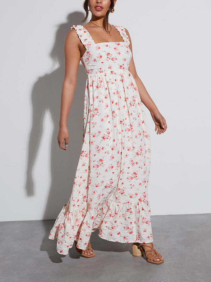 Milan Kiss Sukienka w kolorze biało-jasnoróżowym rozmiar: XL