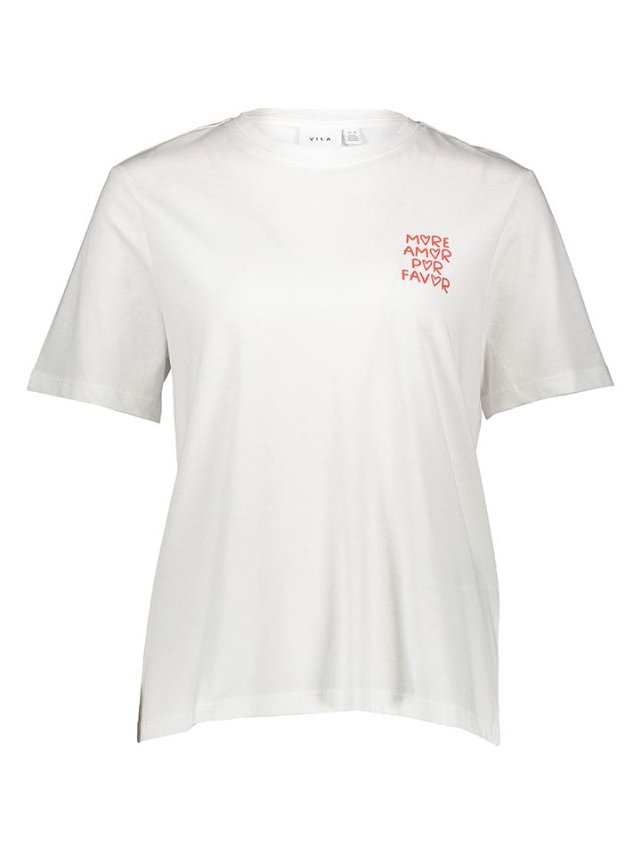 Vila Koszulka w kolorze białym rozmiar: S