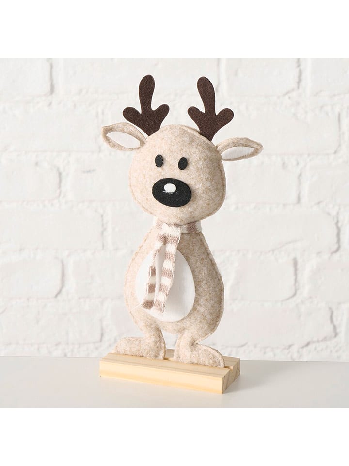 Boltze Figurka dekoracyjna "Mailo" w kolorze kremowo-brązowym - wys. 28 cm rozmiar: onesize