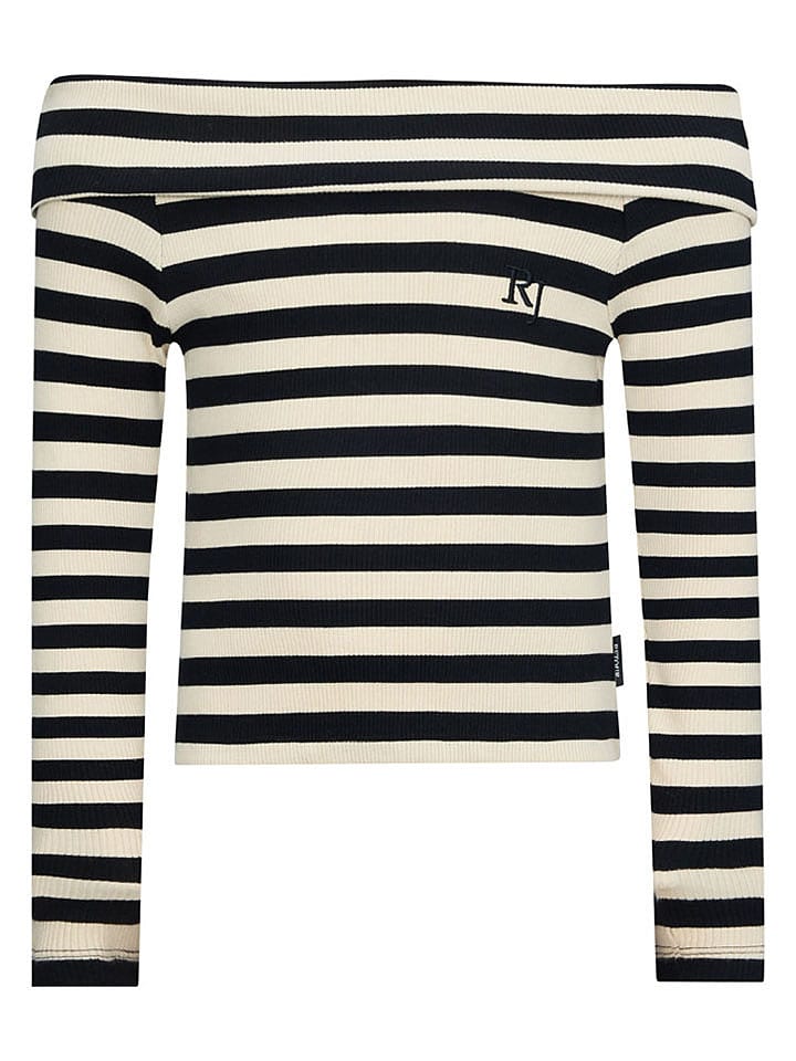 Retour Koszulka "Esra" w kolorze kremowo-czarnym rozmiar: 116