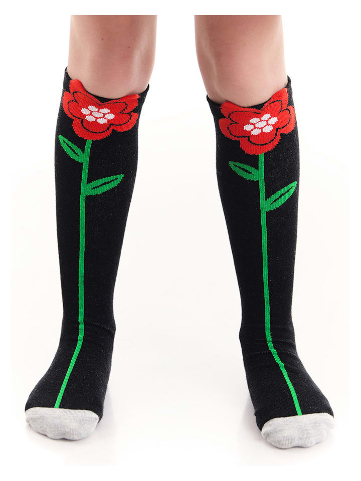 Denokids Podkolanówki "Poppy" w kolorze czarnym rozmiar: 116/122