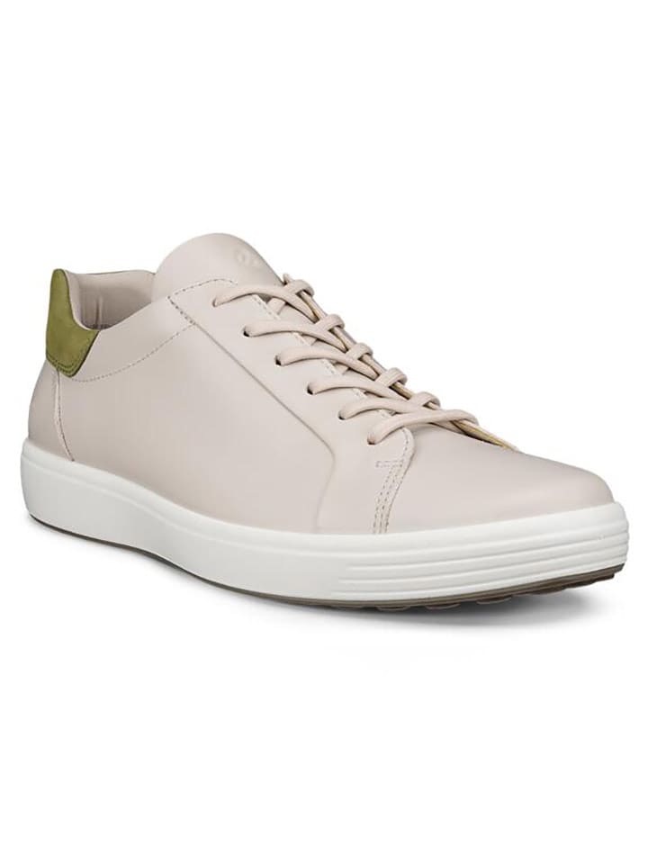 Ecco Skórzane sneakersy "Soft 7 M" w kolorze beżowym rozmiar: 42