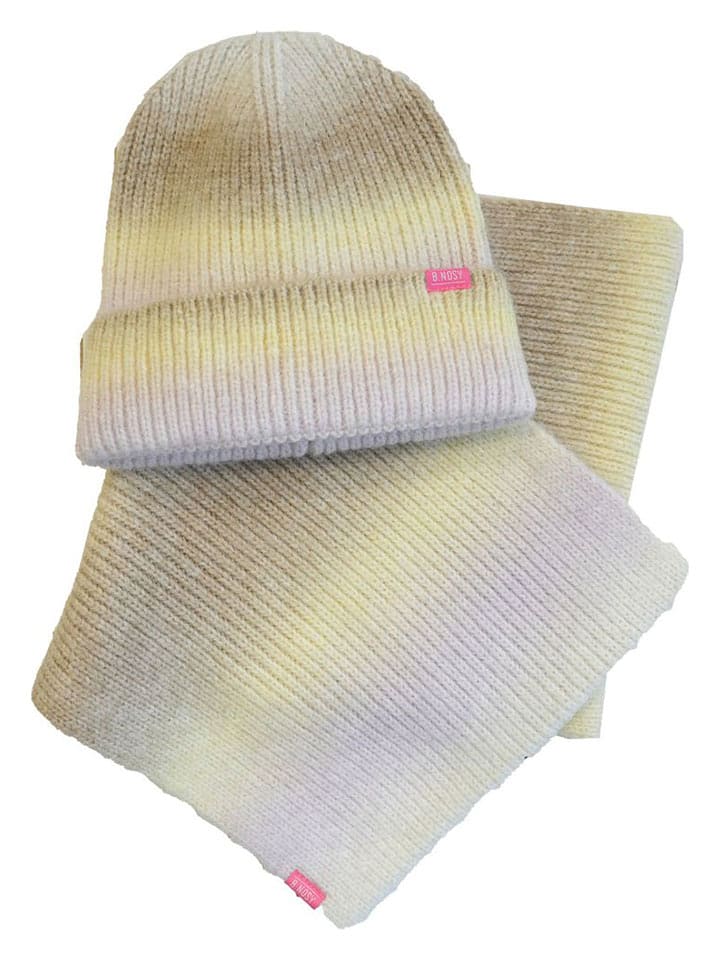 B.Nosy 2-częściowy zestaw "Abbey" w kolorze beżowo-szarym rozmiar: 92-128