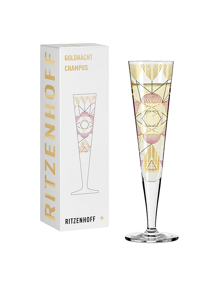 RITZENHOFF Kieliszek w kolorze złoto-różowym do szampana - 205 ml rozmiar: onesize