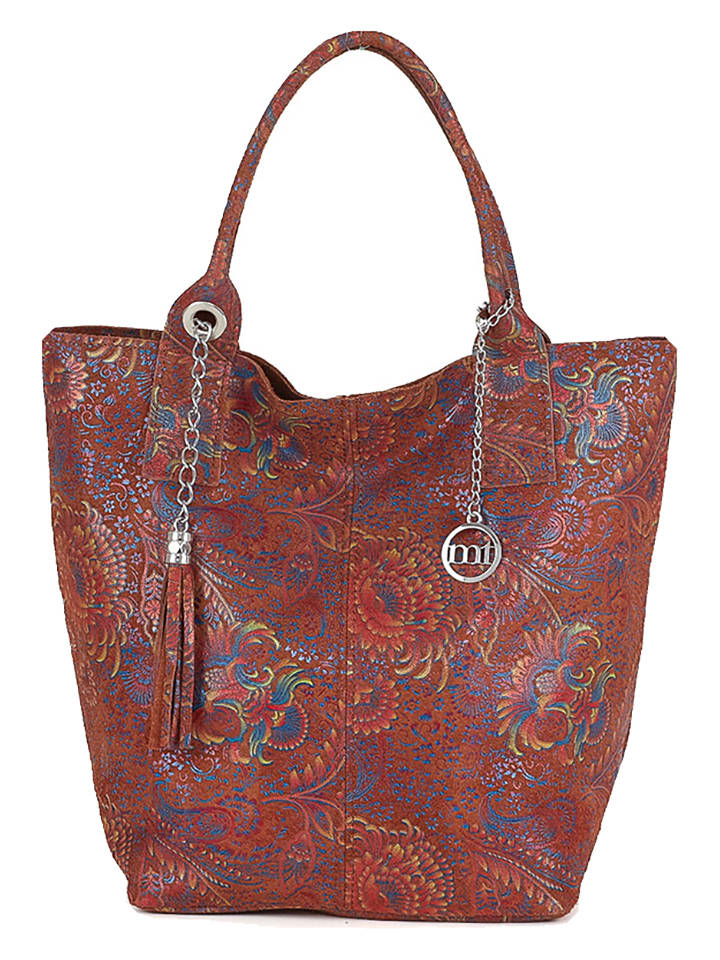 Mia Tomazzi Skórzana torebka "Liberazione" w kolorze czerwonym - 30 x 35 x 18 cm rozmiar: onesize