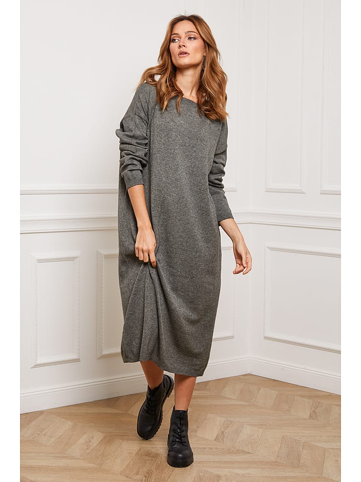 Joséfine Sukienka dzianinowa "Estudiente" w kolorze khaki rozmiar: XL