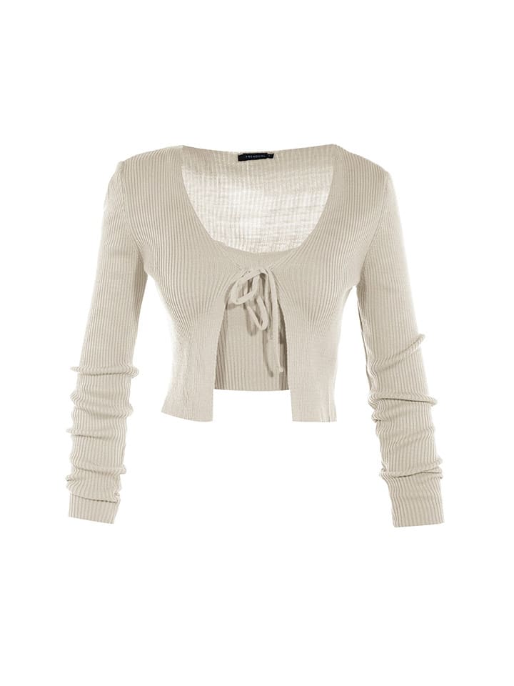 trendyol Kardigan w kolorze jasnoszarym rozmiar: S