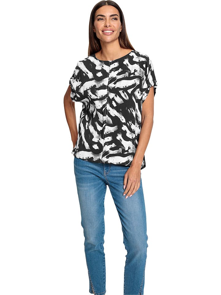 Heine Bluzka w kolorze czarno-kremowym rozmiar: 36