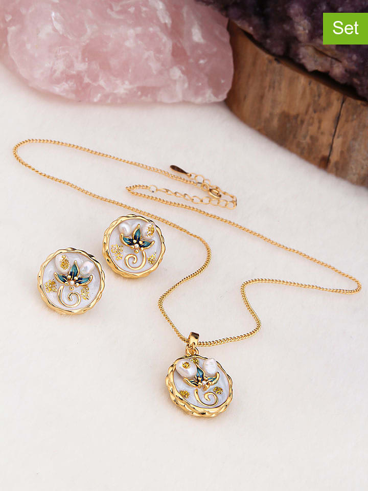 Pierres de Jade 2-częściowy zestaw biżuterii rozmiar: onesize