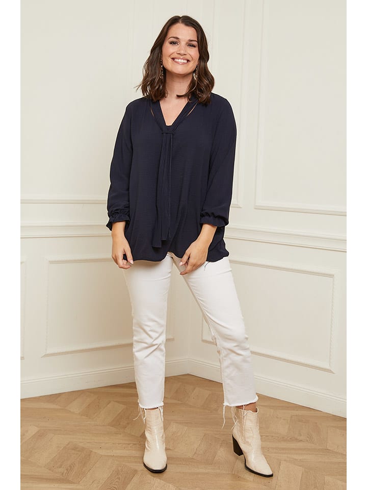 Curvy Lady Bluzka w kolorze granatowym rozmiar: 44/46