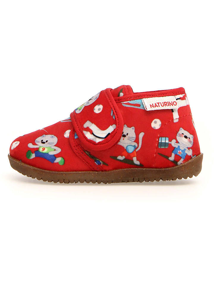 Naturino Kapcie "Home" w kolorze czerwonym rozmiar: 31