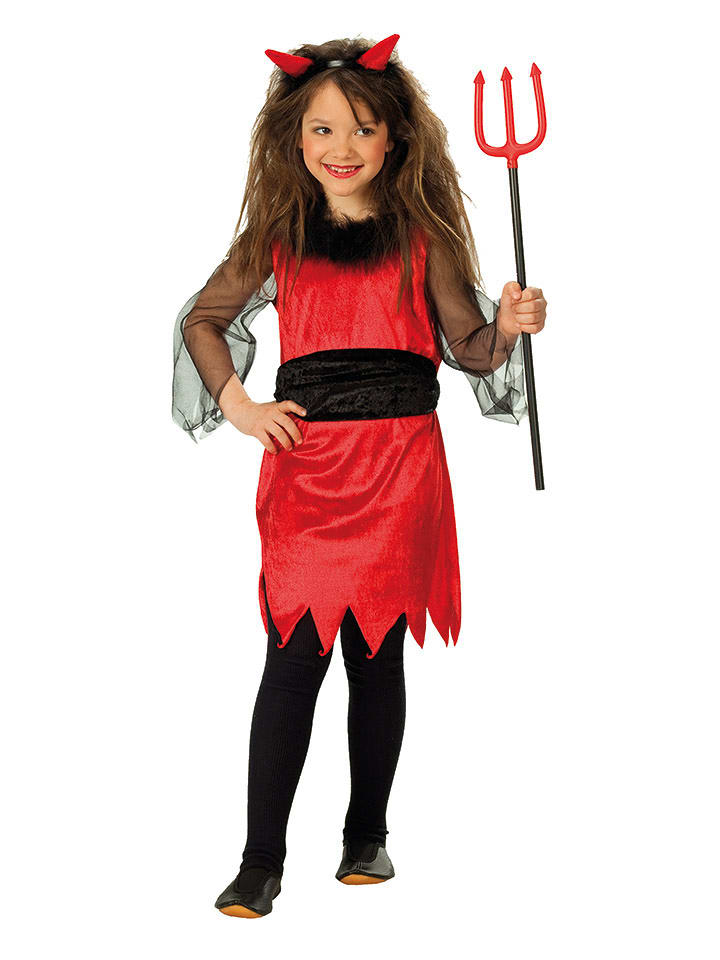 Party x People Sukienka "Little Devil" w kolorze czerwono-czarnym rozmiar: 116