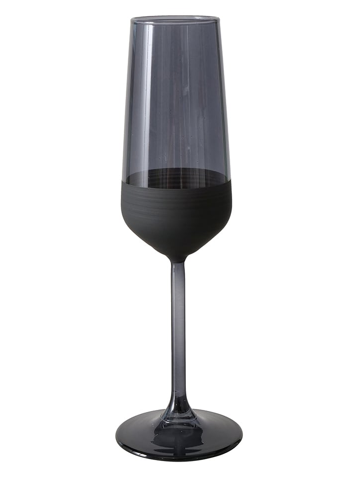 Boltze Kieliszek "Moluna" w kolorze czarnym do szampana - wys. 22,5 cm rozmiar: onesize