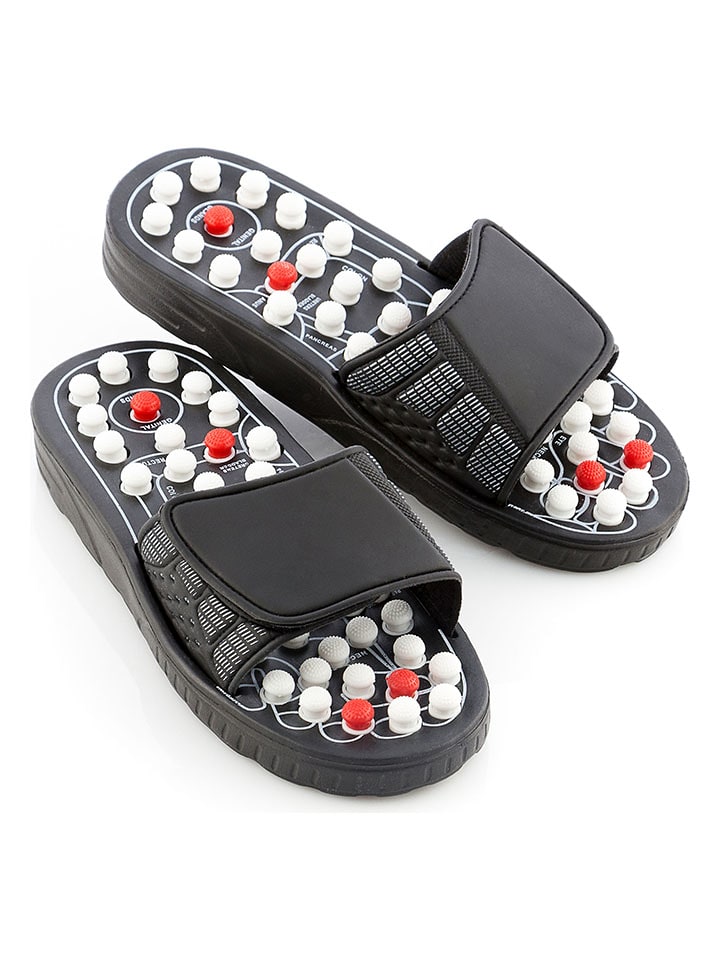 InnovaGoods Klapki w kolorze czarnym do akupresury rozmiar: M