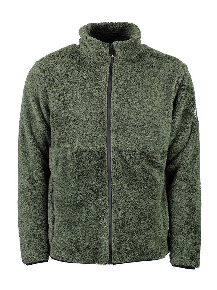 Peak Mountain Kurtka polarowa "Chef" w kolorze zielonym rozmiar: M