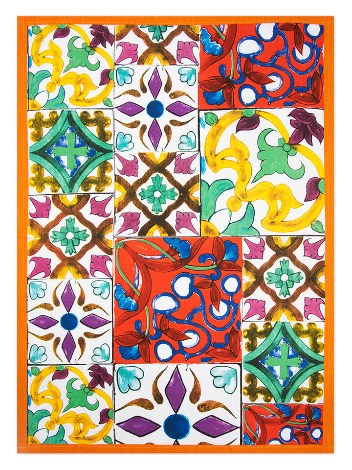 Trendy Kitchen by EXCÉLSA Ściereczka "Lisbona" ze wzorem do naczyń - 70 x 50 cm rozmiar: onesize