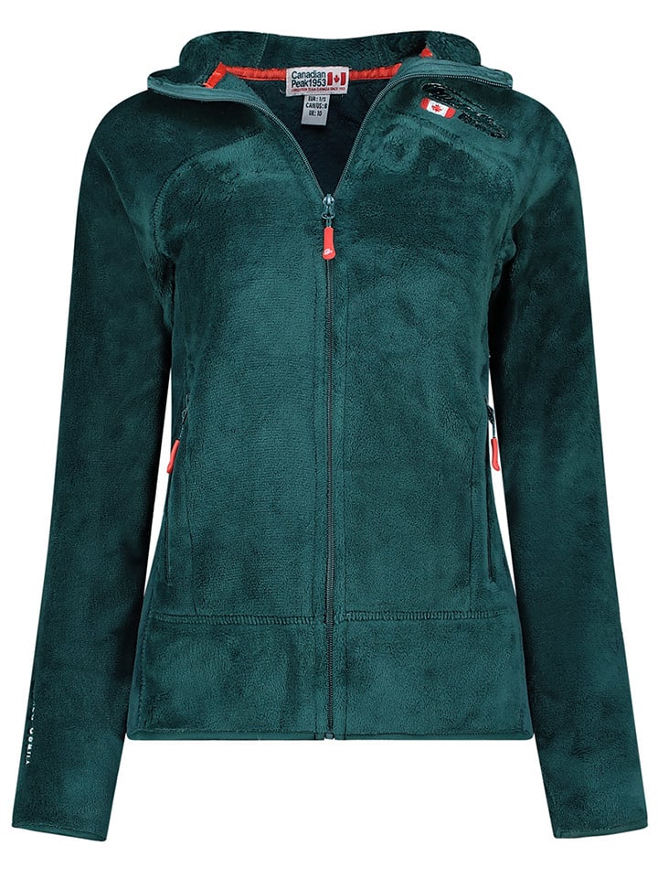 Canadian Peak Kurtka polarowa "Upaloodeak" w kolorze ciemnozielonym rozmiar: S