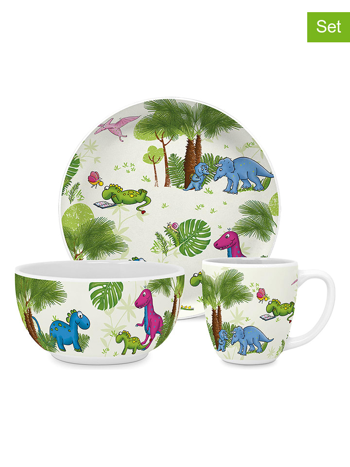 ppd 3-częściowy zestaw "Dinos" w kolorze zielonym rozmiar: onesize