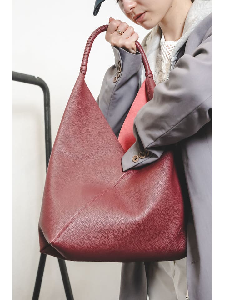 Christian Laurier Skórzana torebka "Celia" w kolorze bordowym - 32 x 20 x 10 cm rozmiar: onesize