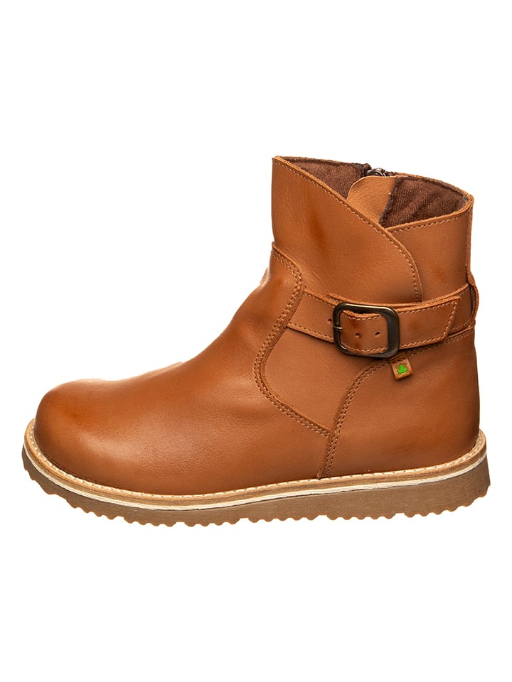 El Naturalista Skórzane botki zimowe w kolorze jasnobrązowym rozmiar: 32