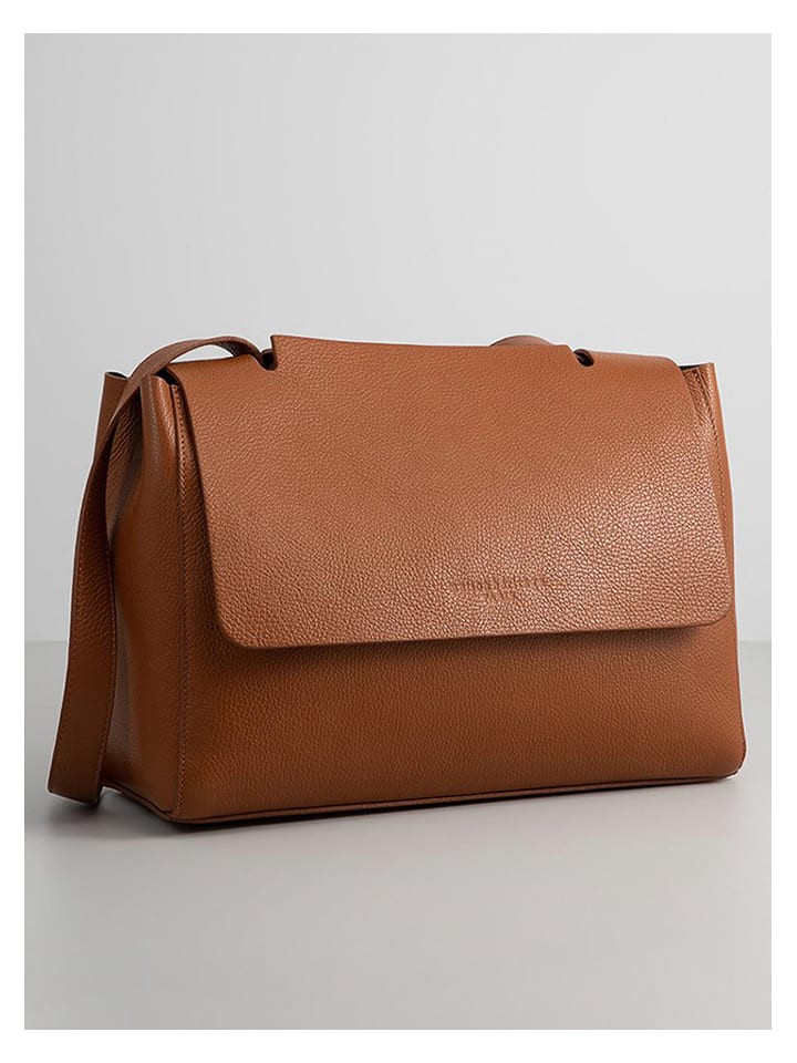 maison héritage PARIS Skórzana torebka "Bage" w kolorze karmelowym - 35 x 26 x 16 cm rozmiar: onesize