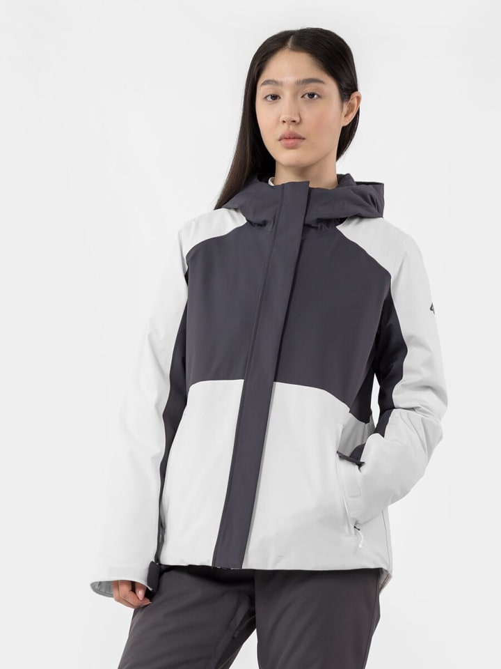 4F Kurtka narciarska w kolorze szaro-białym rozmiar: XL