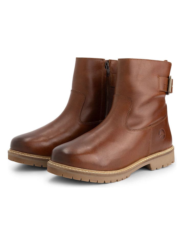 TRAVELIN' Skórzane botki "Tingvoll" w kolorze jasnobrązowym rozmiar: 39