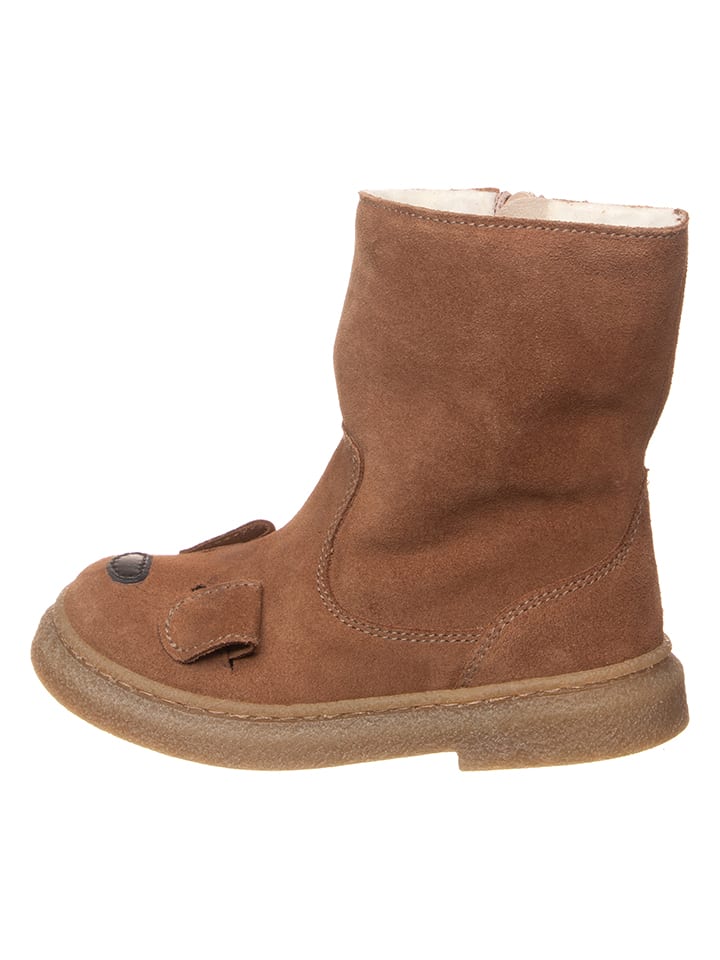 kmins Skórzane kozaki zimowe w kolorze jasnobrązowym rozmiar: 32