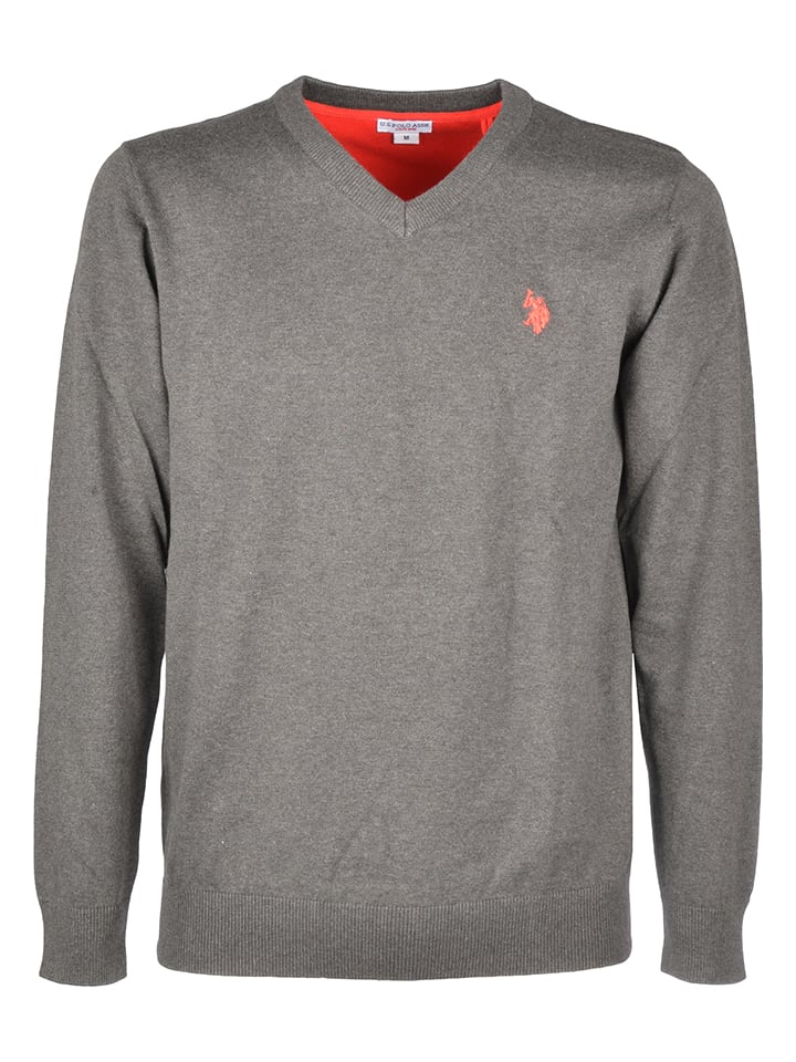 U.S. Polo Assn. Sweter w kolorze antracytowym rozmiar: L