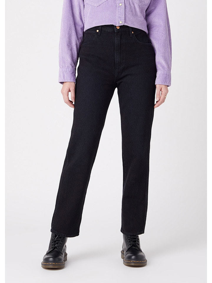 Wrangler Dżinsy "Wild West Prudence" - Regular fit - w kolorze czarnym rozmiar: W42/L32