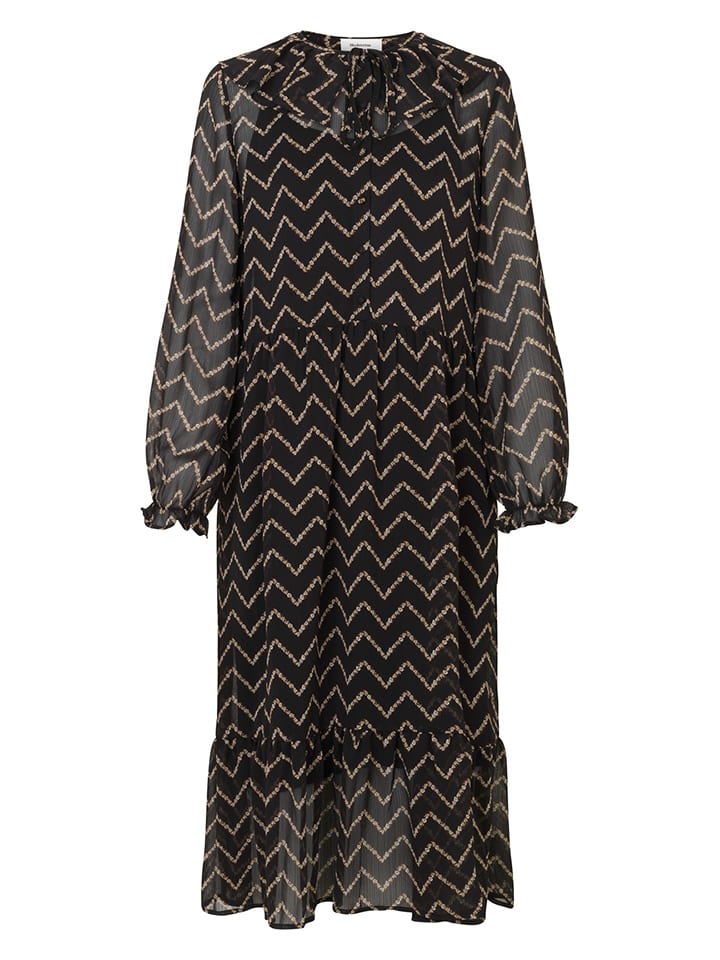 modström Sukienka "Nelle print" w kolorze czarnym rozmiar: XS