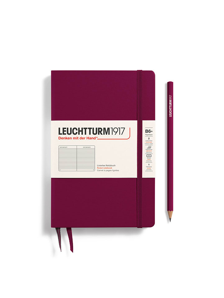 LEUCHTTURM1917 Notatnik w kolorze bordowym w linie - B6+ rozmiar: onesize