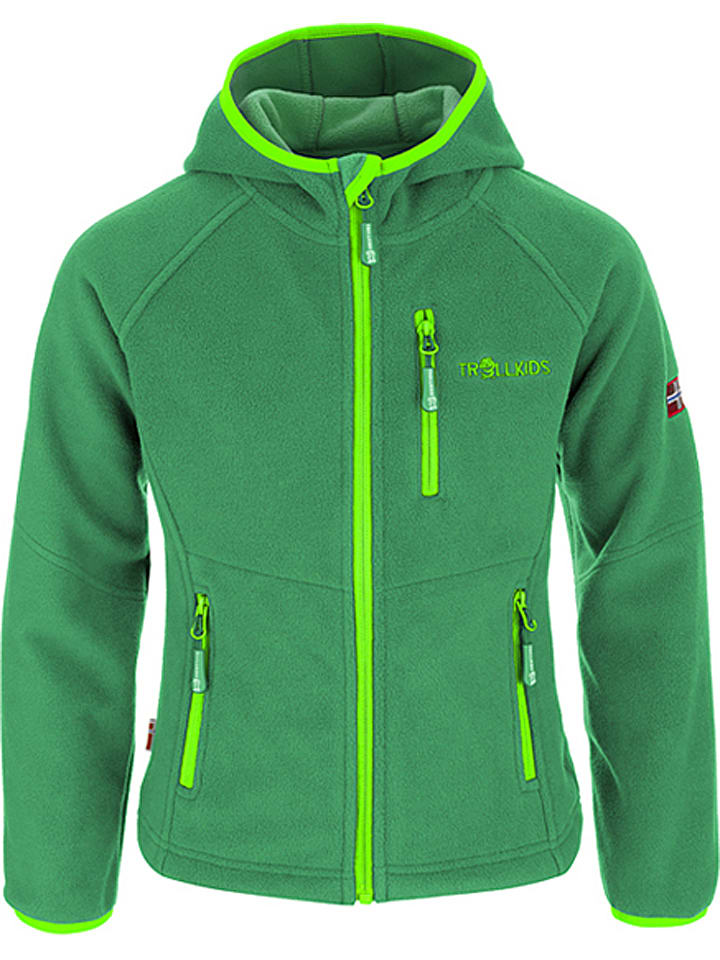 Trollkids Kurtka polarowa ''Stavanger'' w kolorze zielono-jasnozielonym rozmiar: 92