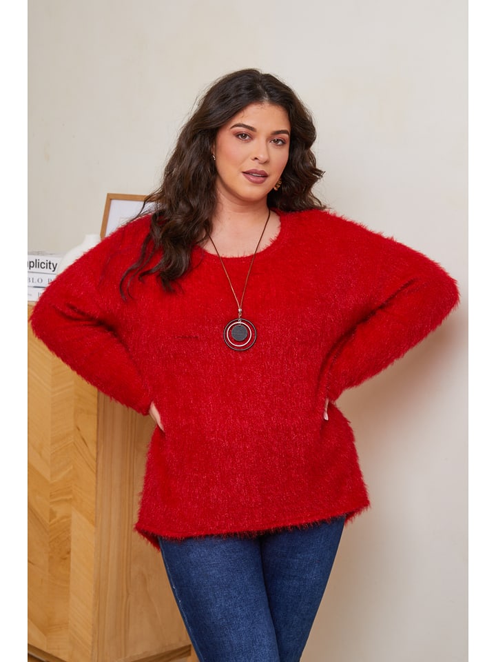 Curvy Lady Sweter w kolorze czerwonym rozmiar: 44/46