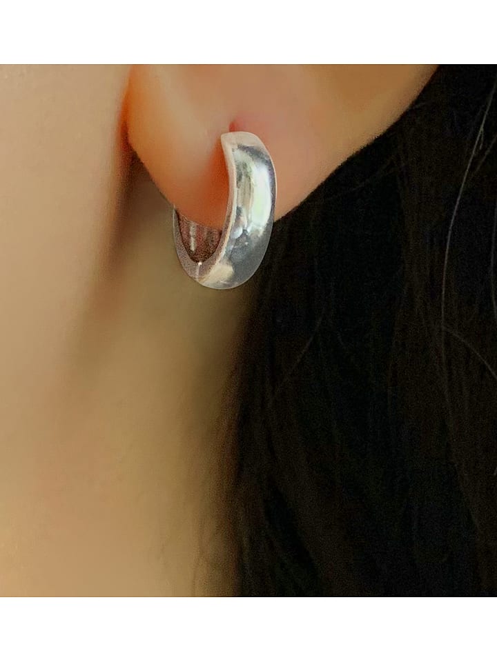 Eclat d'Argent Srebrne kolczyki-kreole rozmiar: onesize