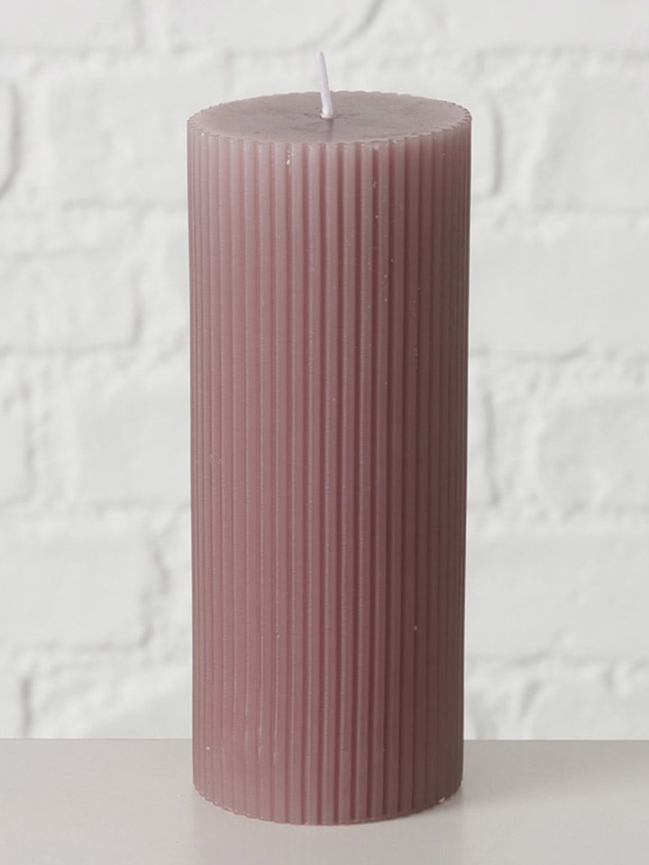 Boltze Świeca walcowa "Casual" w kolorze szarobrązowym - wys. 15 x Ø 6 cm rozmiar: onesize