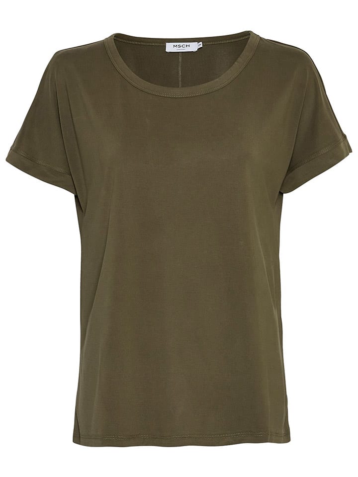 MOSS COPENHAGEN Koszulka "Fenya" w kolorze khaki rozmiar: S/M