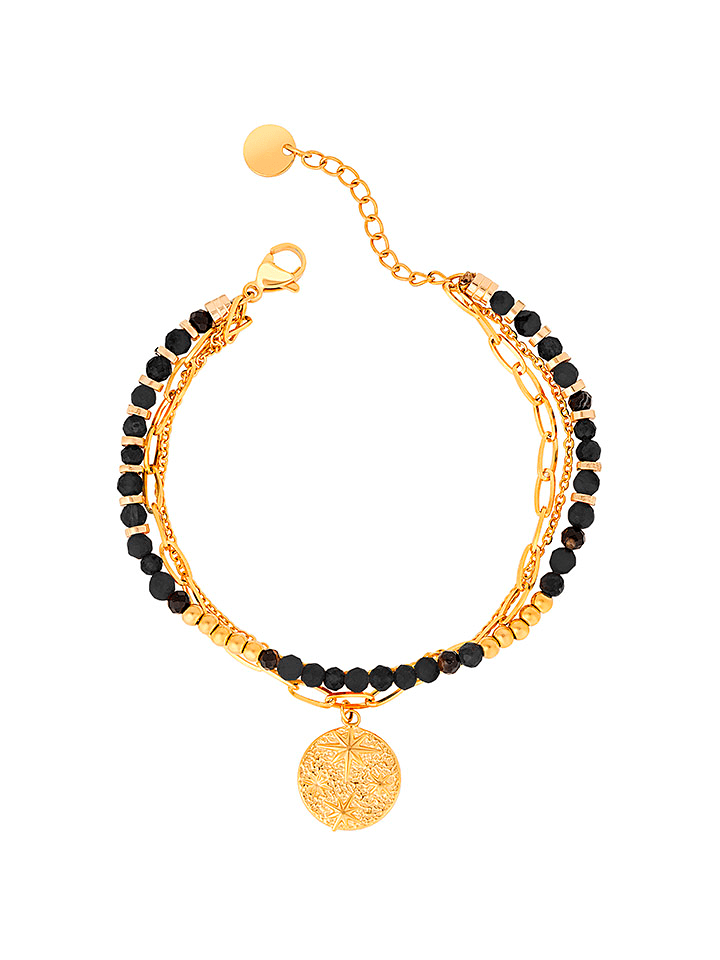 LA CHIQUITA Pozłacana bransoletka z kryształami rozmiar: onesize