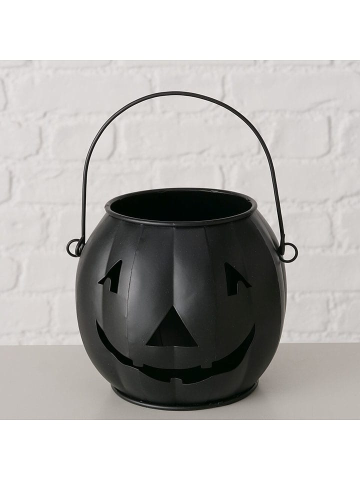 Boltze Świecznik "Grimasi" w kolorze czarnym - wys. 14 cm rozmiar: onesize